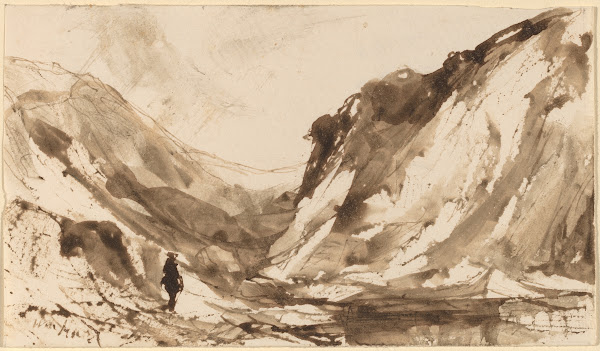 Deep Valley in Mountainous Landscape