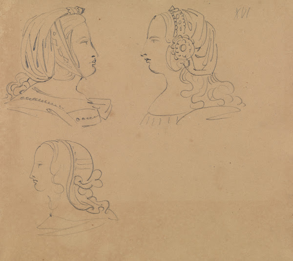 Portrait Studies of Women in Various Headdress