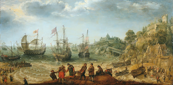 Ships off a Rocky Coast 1621