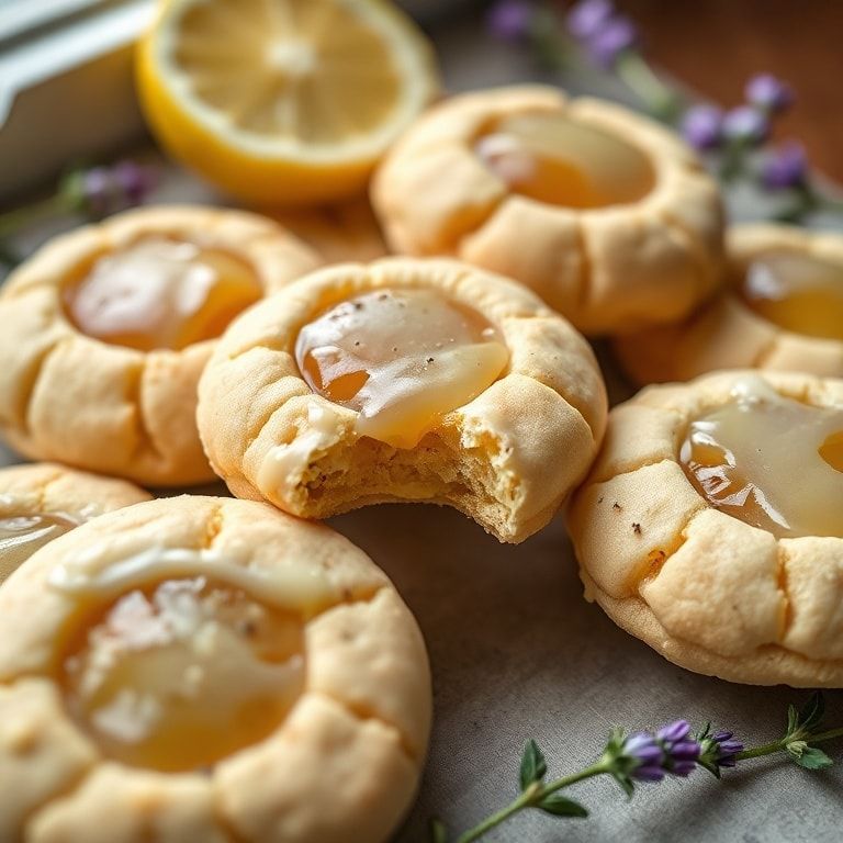 Lemon Lavender Thumbprint Cookies to Brighten Your Day – Easy Homemade Delight finished