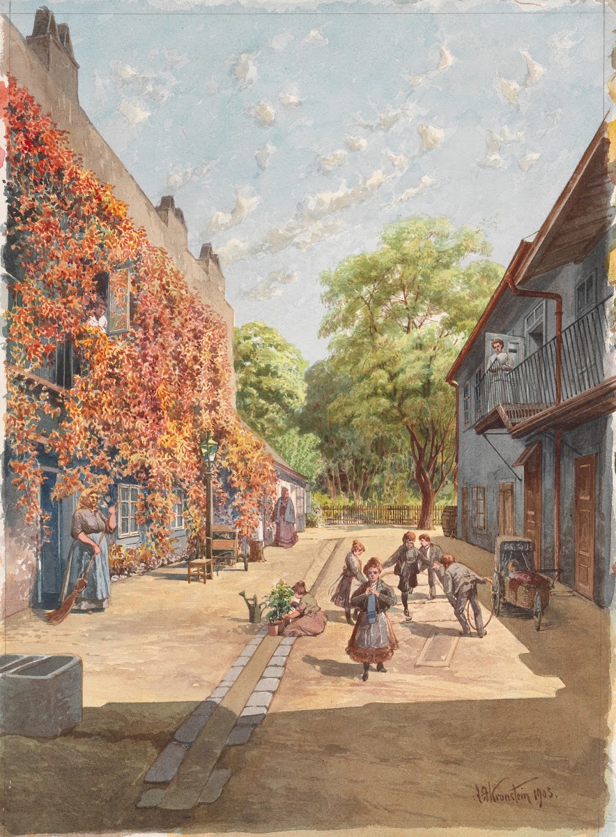 Hof des Hauses Piaristengasse Nr 56 1905