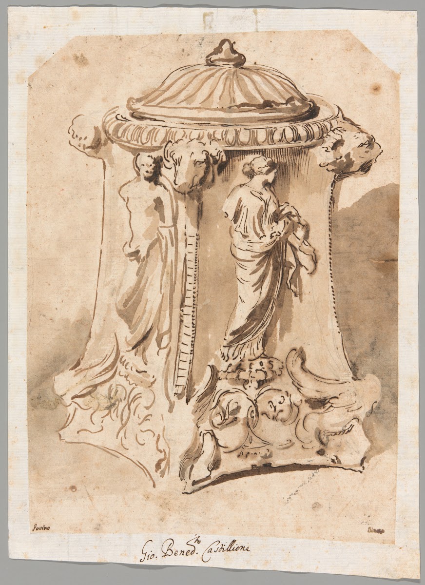 Antique Carved Marble Candelabra Base 1642 44