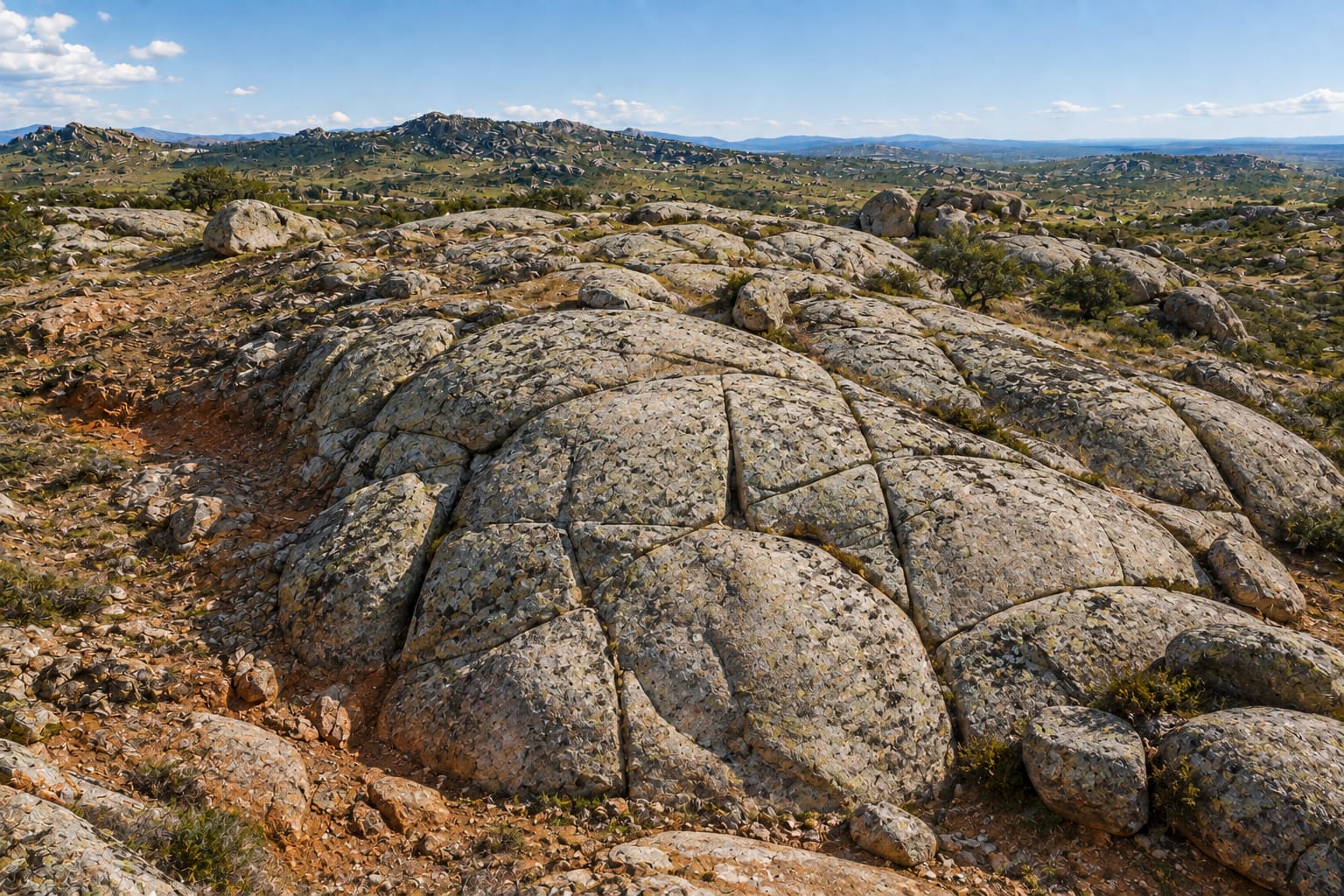 Etapa 4 de la evolución del paisaje granítico