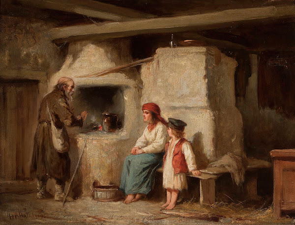 In a peasant cottage