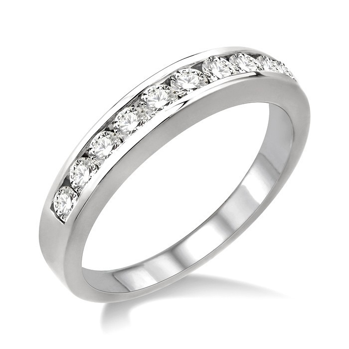 Channel Set Diamond Wedding Band 30303DHFNW