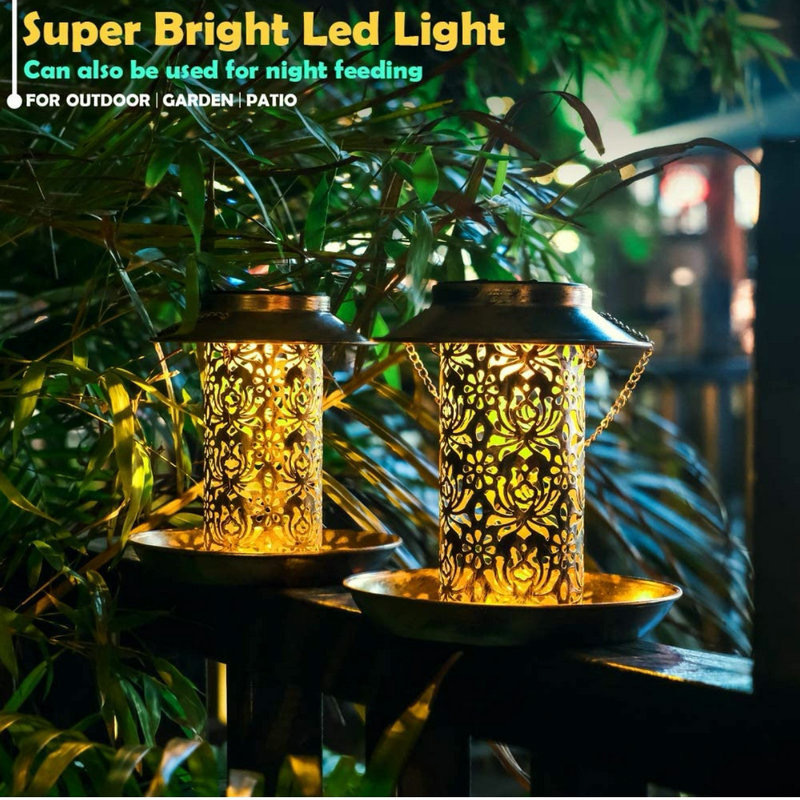 Solar Bird Feeding Station with LED Lighting