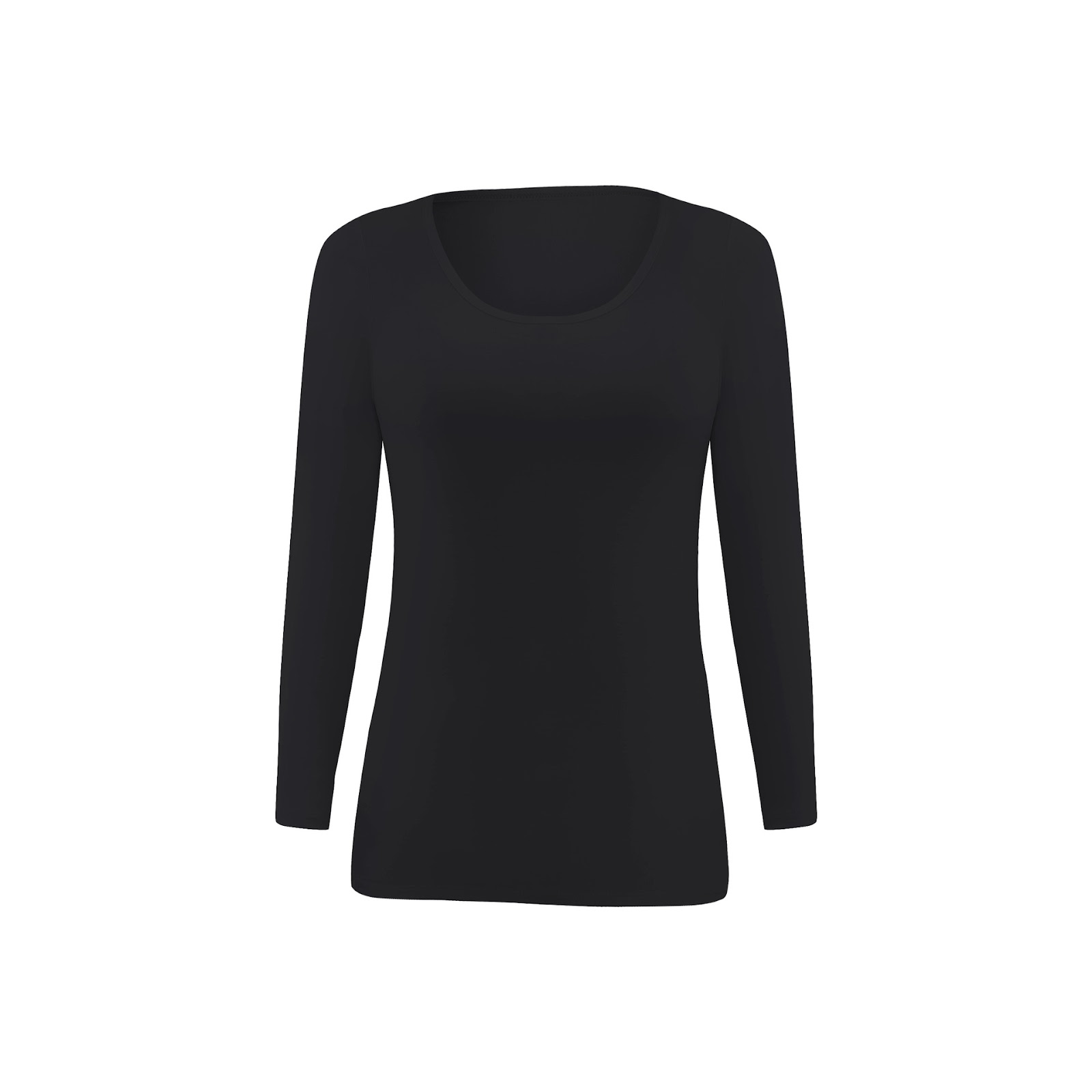 Damen-Langarm-Unterziehshirt, Modal, Rundhalsausschnitt