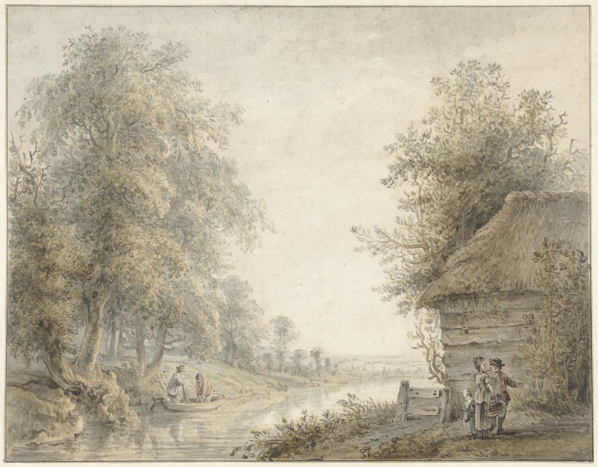 Boerenschuur bij een vaart aan een boszoom 1745   1795