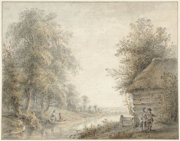 Boerenschuur bij een vaart aan een boszoom 1745   1795