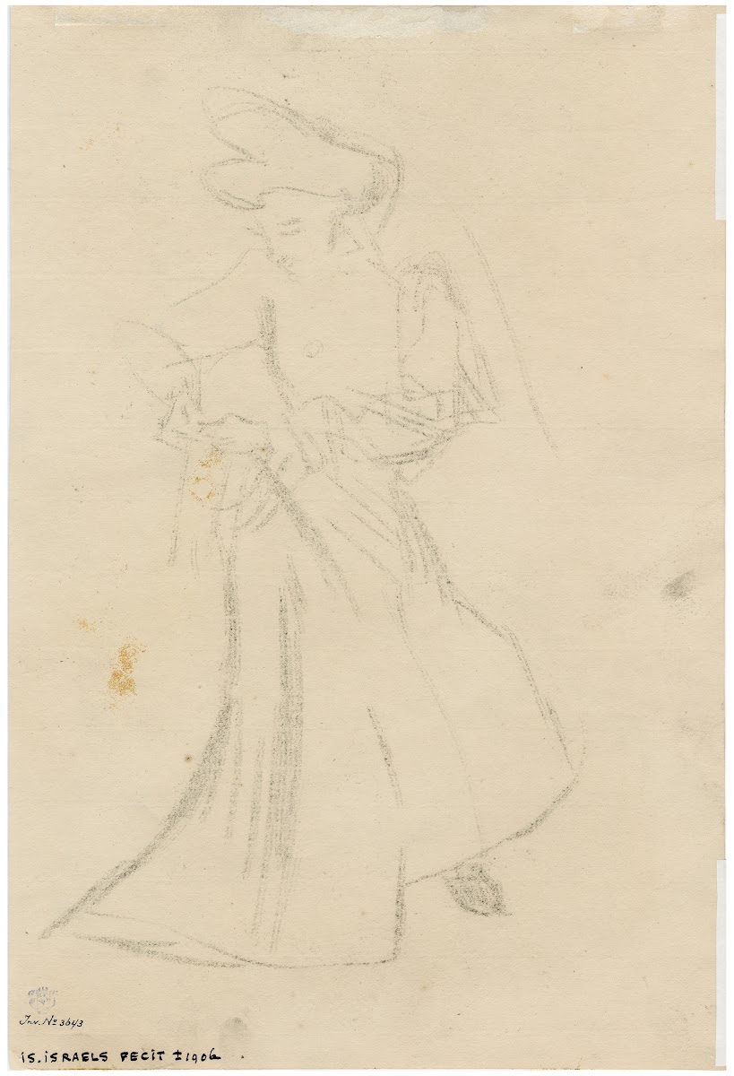 Vrouw bezig met kleding 1906