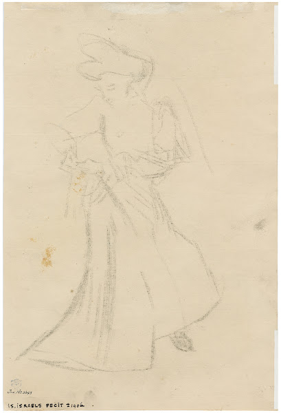 Vrouw bezig met kleding 1906