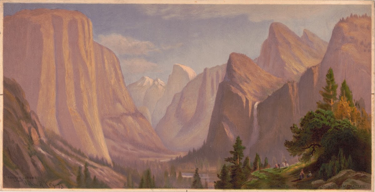 Yosemite Valley looking east from the Mariposa Trail 1874