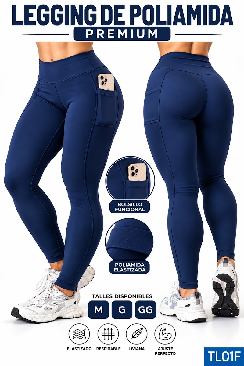 Legging poliamida premium con bolsillo · foto 3