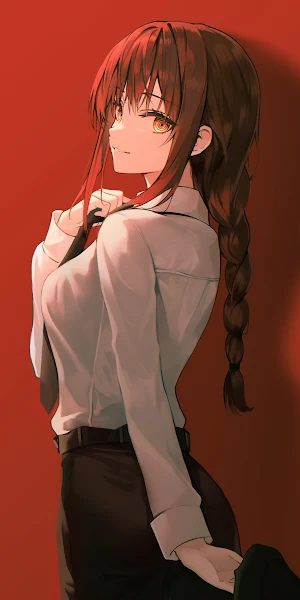 Makima (Chainsaw Man) Anime 2K iPhone Wallpaper Background