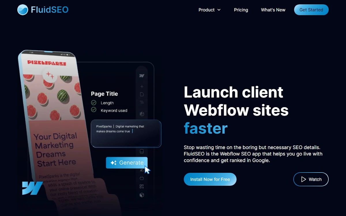 Captura de FluidSEO