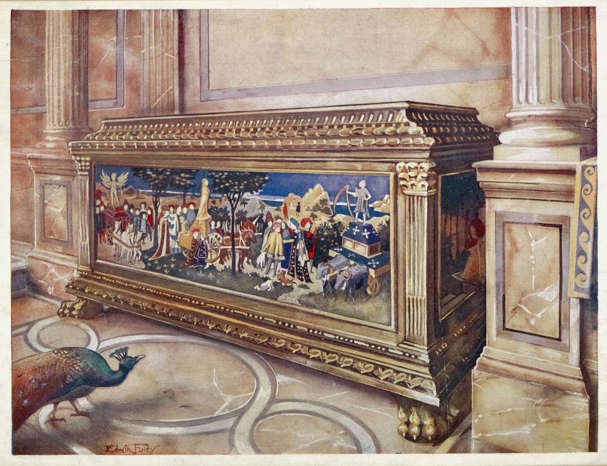 Marriage coffer or cassone In the Victoria and Albert Museum South Kensington It