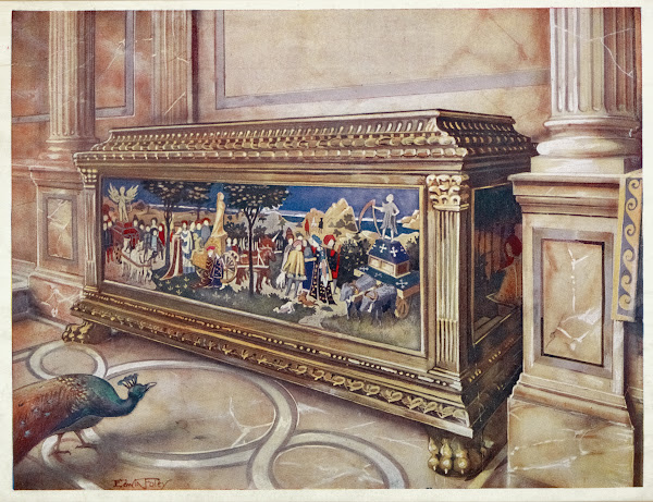 Marriage coffer or cassone In the Victoria and Albert Museum South Kensington It