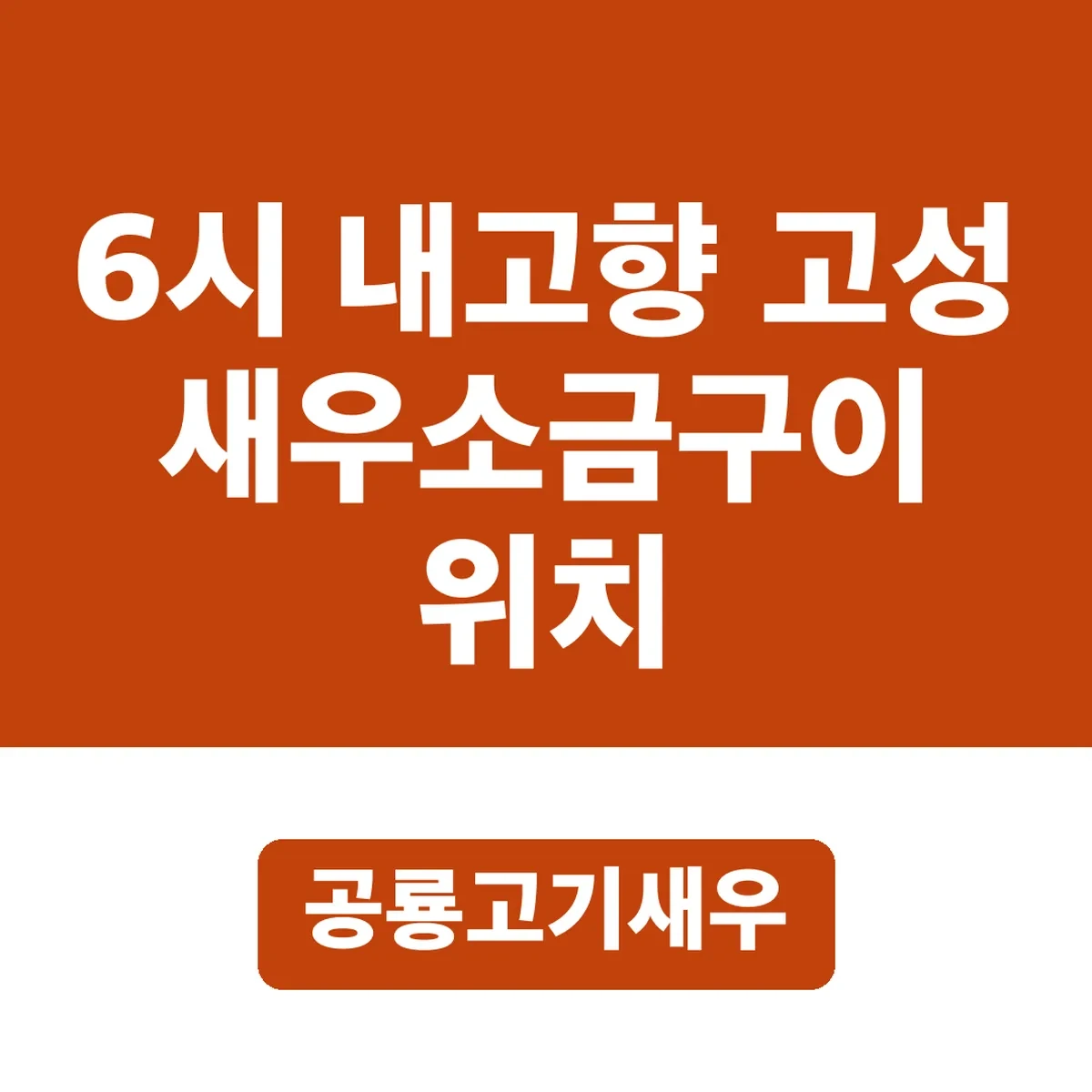 6시 내고향 고성 새우소금구이 위치, 공룡고기새우