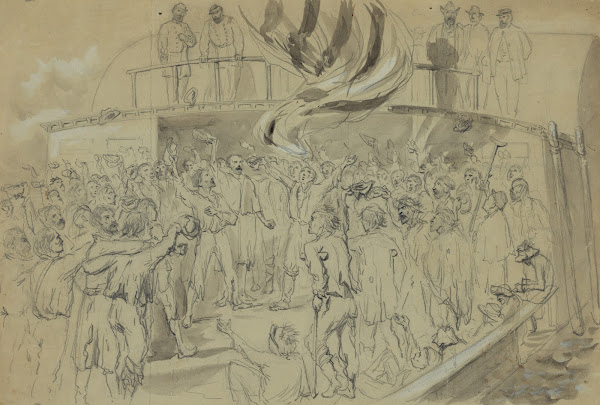 Exchanged Union Prisoners on board the liza Hancox Colonel Mulford Despatch boat