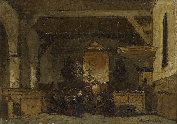 Interior of the Church in Maasland c 1870   c 1875