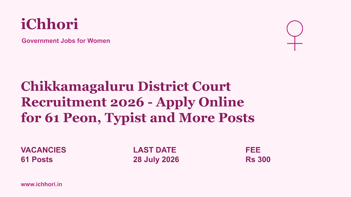 Chikkamagaluru District Court Recruitment 2026 - Apply Online for 61 Peon, Typist and More Posts - iChhori