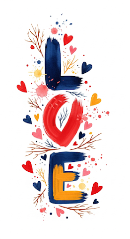 Watercolor LOVE Typography
