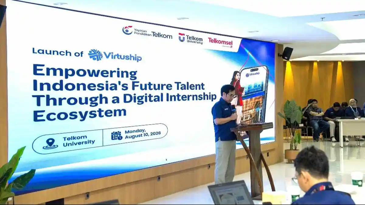 Mahasiswa mengikuti program magang virtual Virtuship dari Telkomsel untuk pengembangan karier profesional.