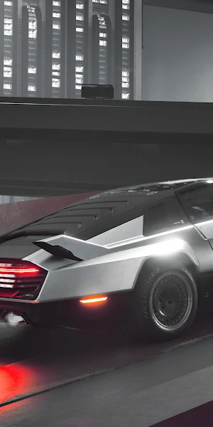 Mizutani Cyberpunk Convertible 4K Wallpaper Background