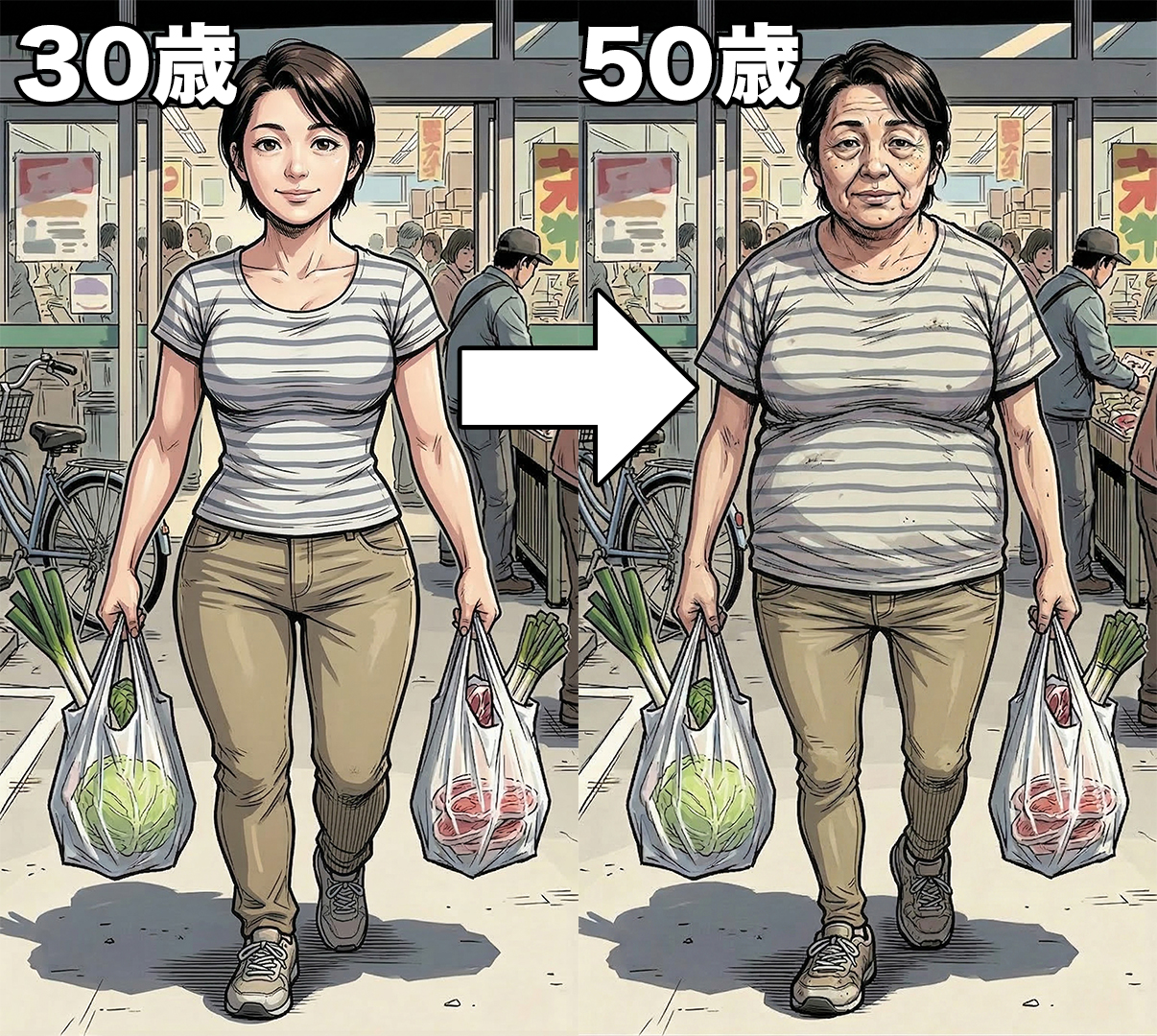 更年期の脂肪変化