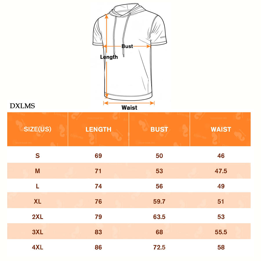 AOP Plain short-sleeved hoodie