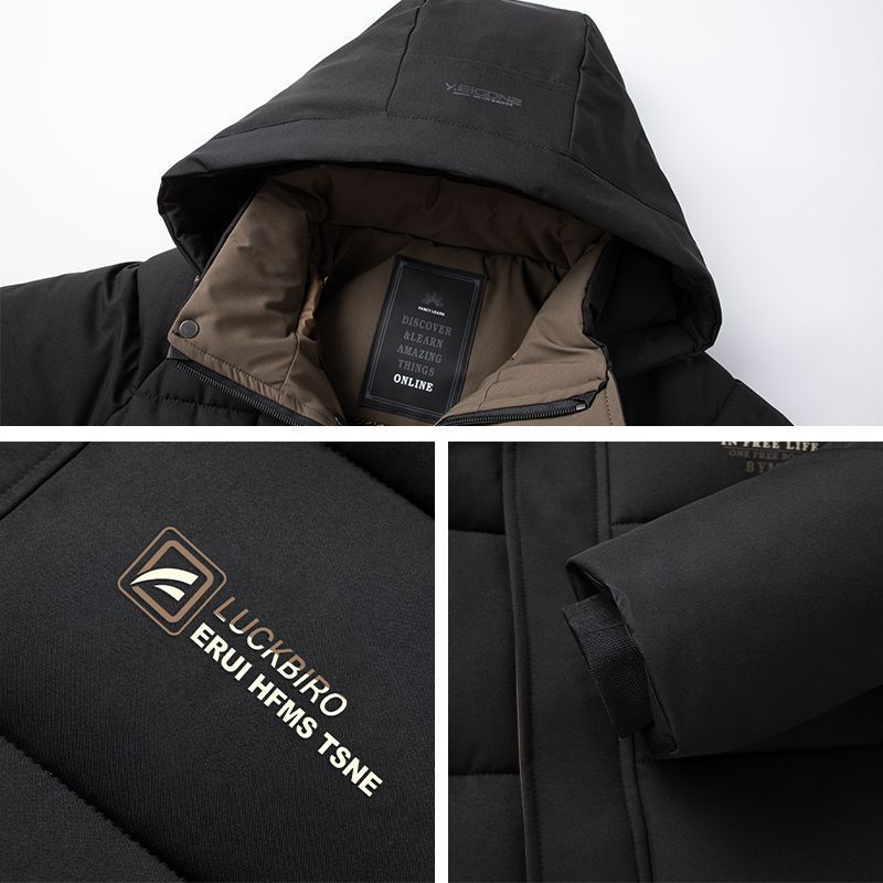 Insulated men's winter jacket, short, business style
