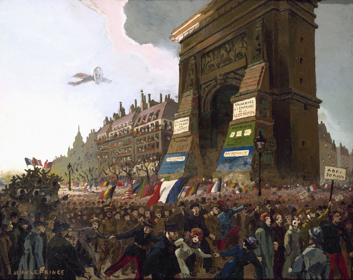 Le boulevard et la porte de Saint Denis le 11 novembre 1918 1918