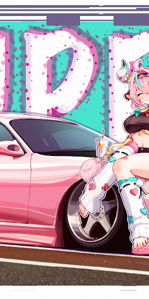 Toyota Supra, Jdm Car, Anime Girl, Car Illustration 4K Wallpaper Background