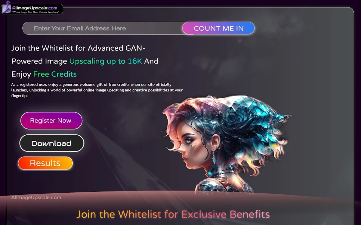 Captura de AI Powered Image Upscaler