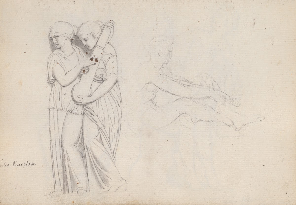 Fragment of a Hippolytus Sarcophagus Villa Borghese and Study of Mars Villa Ludo