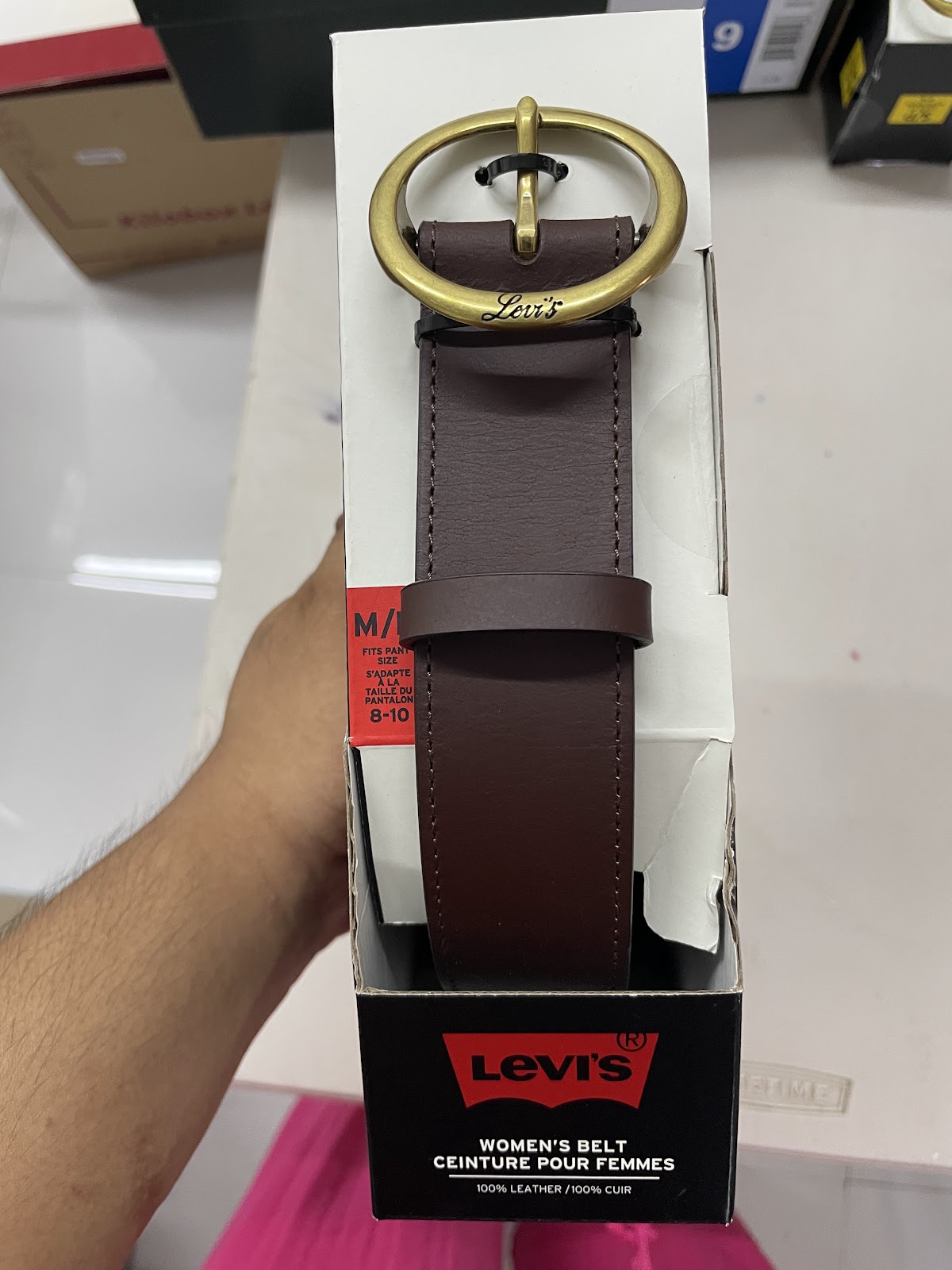 Levis W Belt Brown M #1100