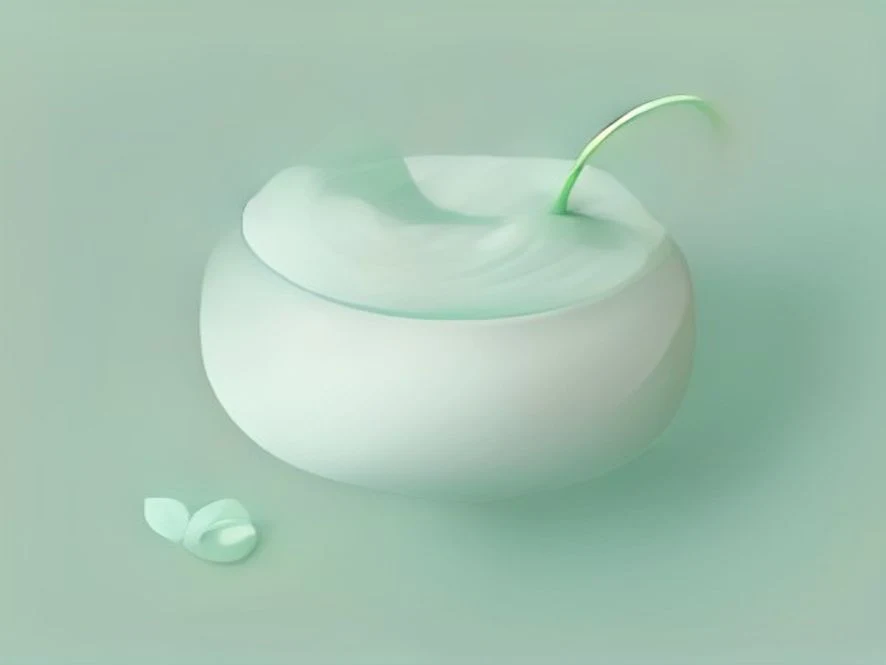 따뜻한 민트 그린 톤의 아기 방 테이블 위에 놓인 아기 콧물흡입기와 생리식염수 병이 돋보이는 플랫 벡터 일러스트