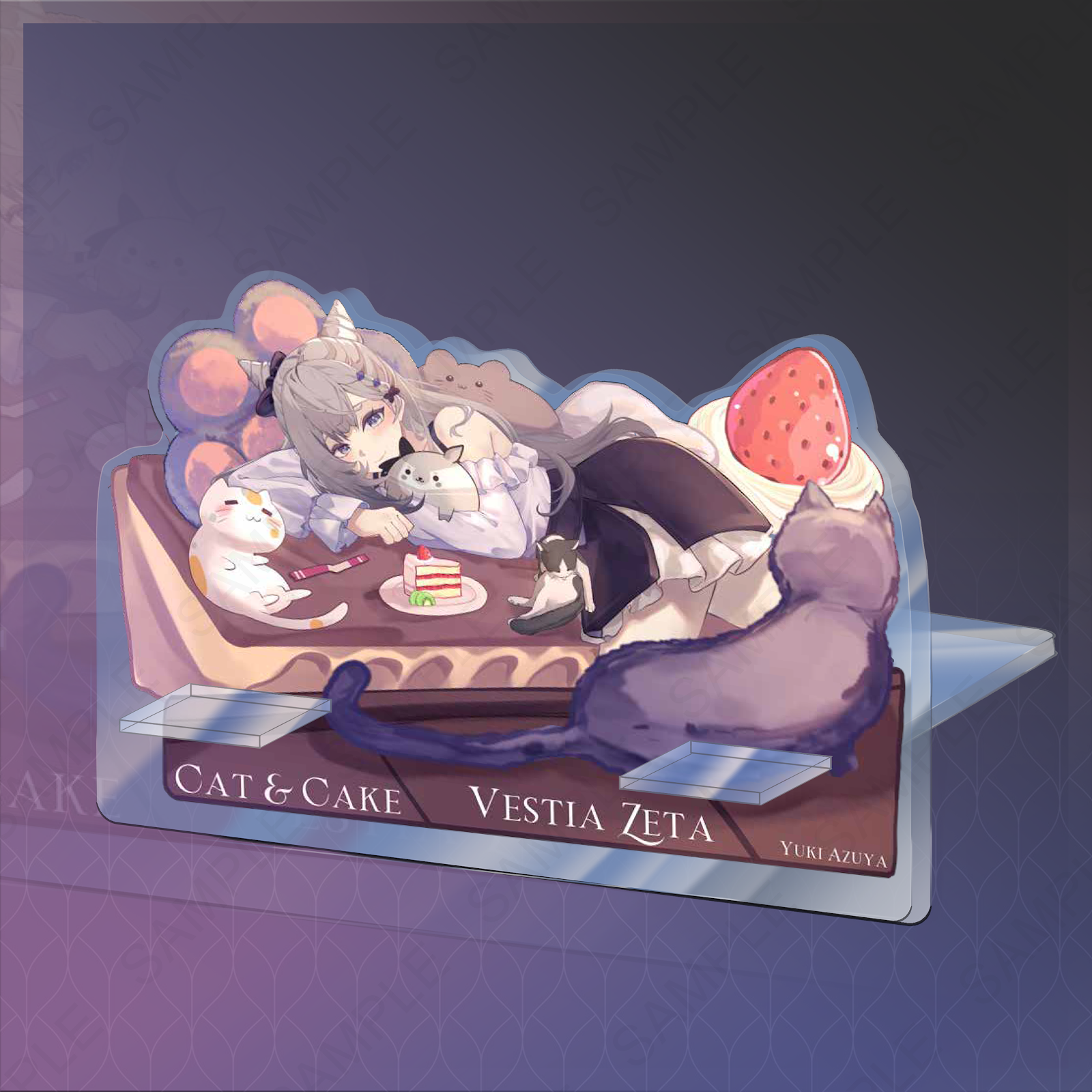 Vestia Zeta Cat & Cake Phone Holder by Yuki Azuya
