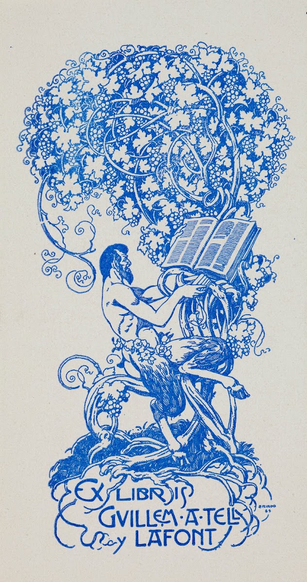 Bookplate of Guillem A Tell y Lafont 1903