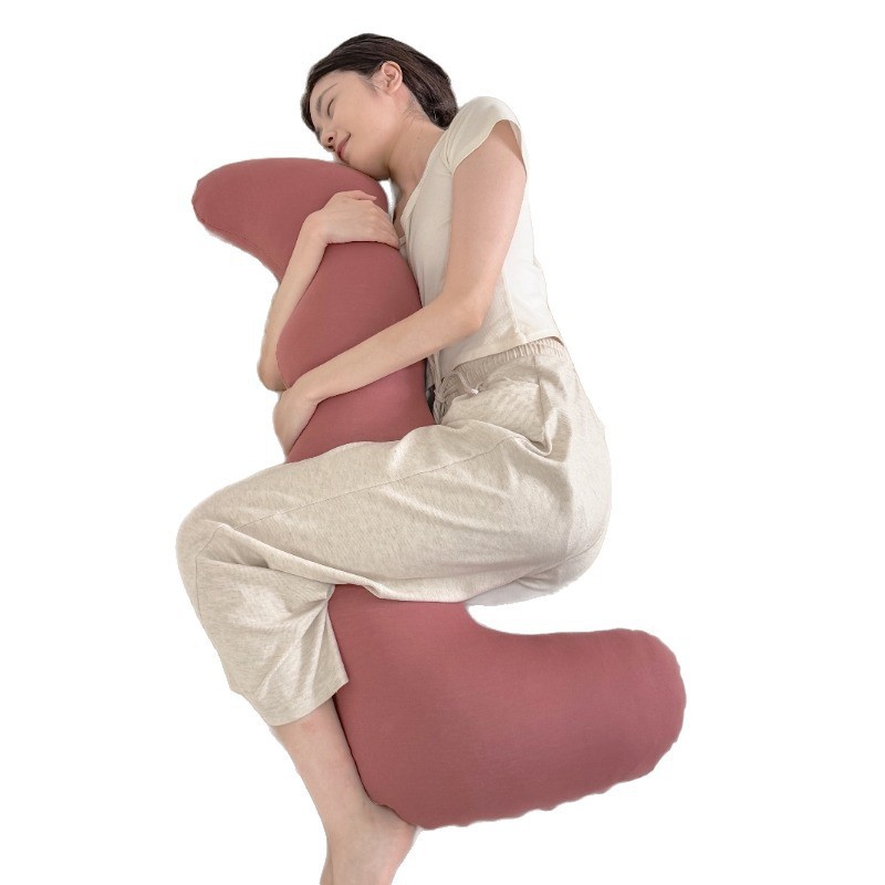 Cotton side sleeper pillow, 115 × 48 cm