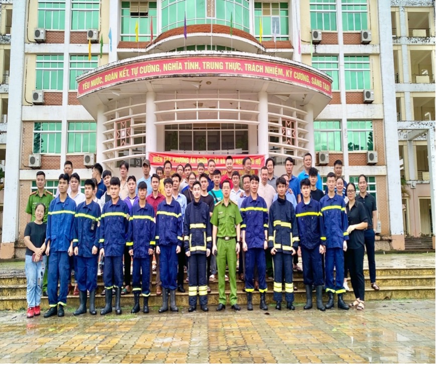 Lễ phát động, tuyên truyền, huấn luyện nghiệp vụ, diễn tập phòng cháy chữa cháy tại Trường Đại học Tây Bắc năm 2023