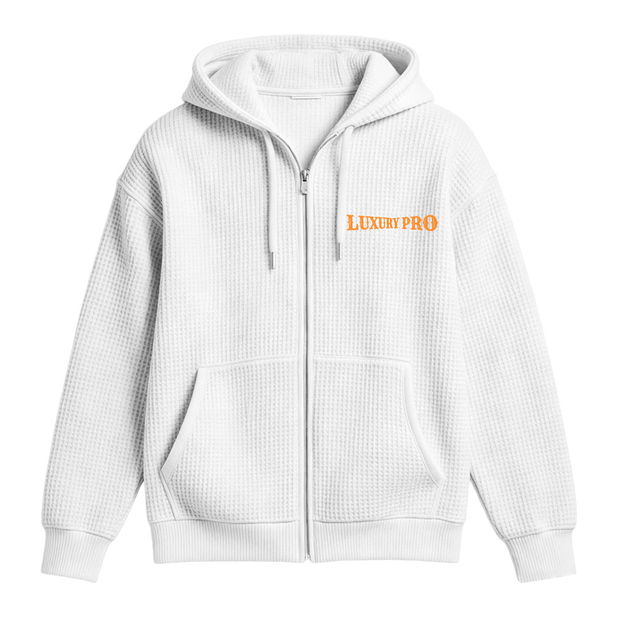 2D Waffle Full‑Zip Sweatshirt-280g