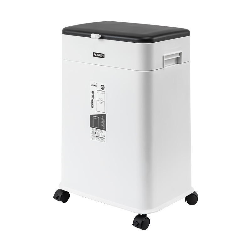 Schmaler Mülleimer mit Deckel, über 12 L