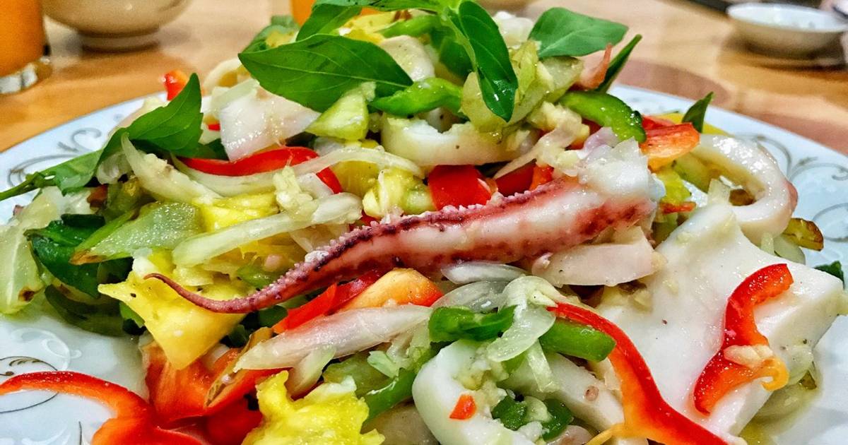 Gỏi mực (sốt trộn ĐB)