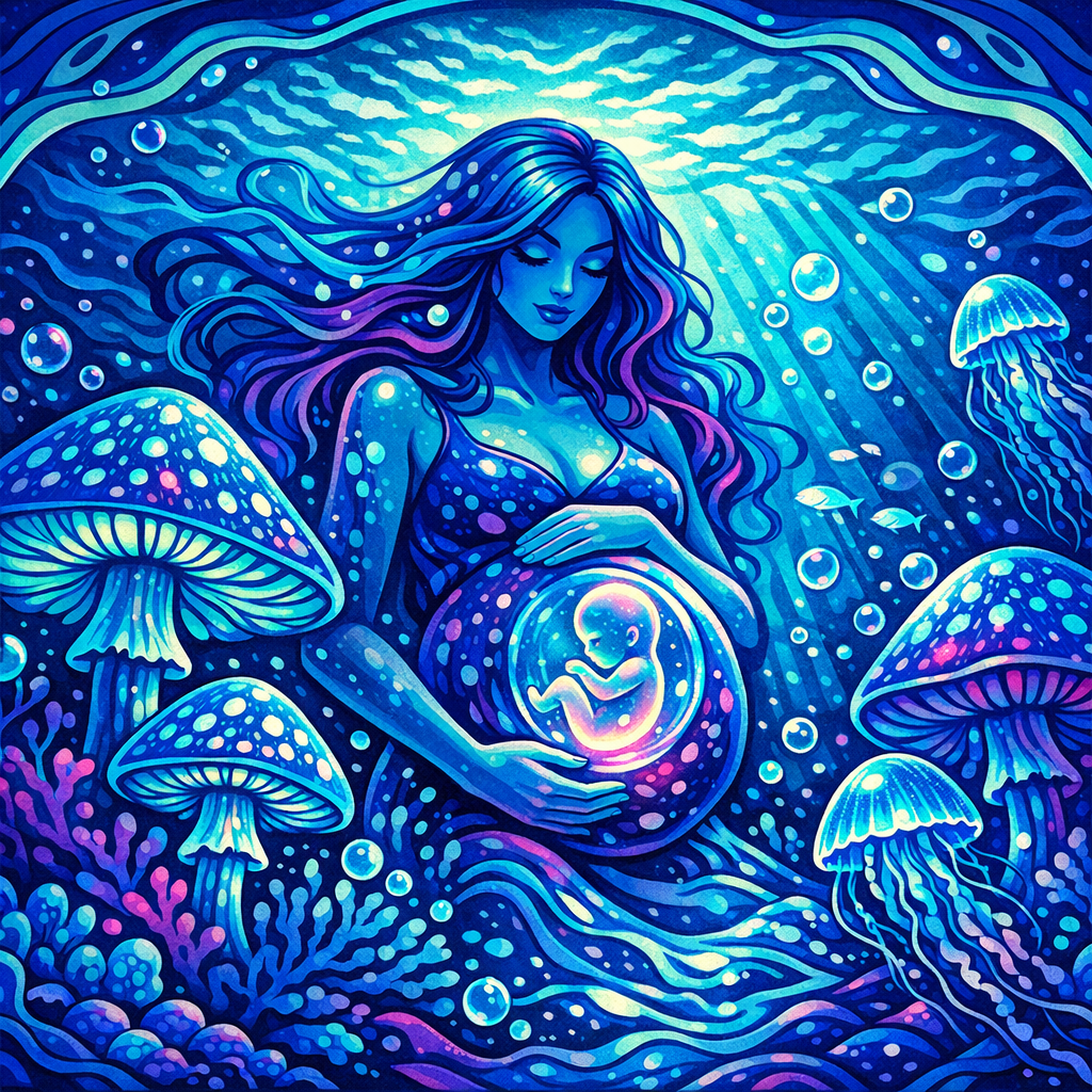 mushrooms during pregnancy – vibrant, lifestyle-focused visual with expressive colors