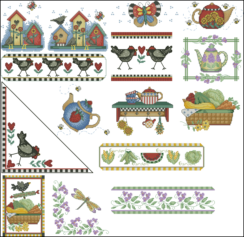 DIM00353 Kitchen Minis Birdhouse Duo Towel
