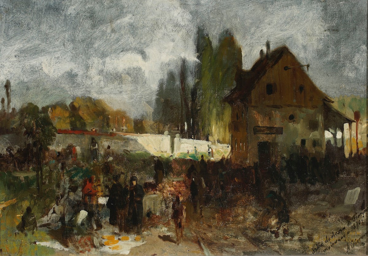 In front of a Cemetery sketch 1870
