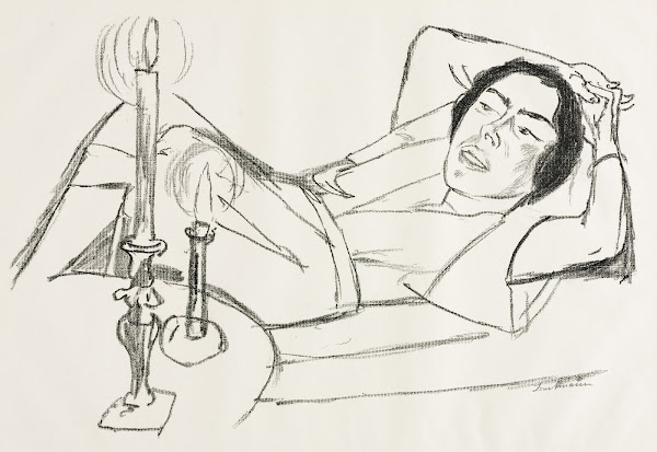 Reclining Woman Portrait of Johanna Loeb 1922
