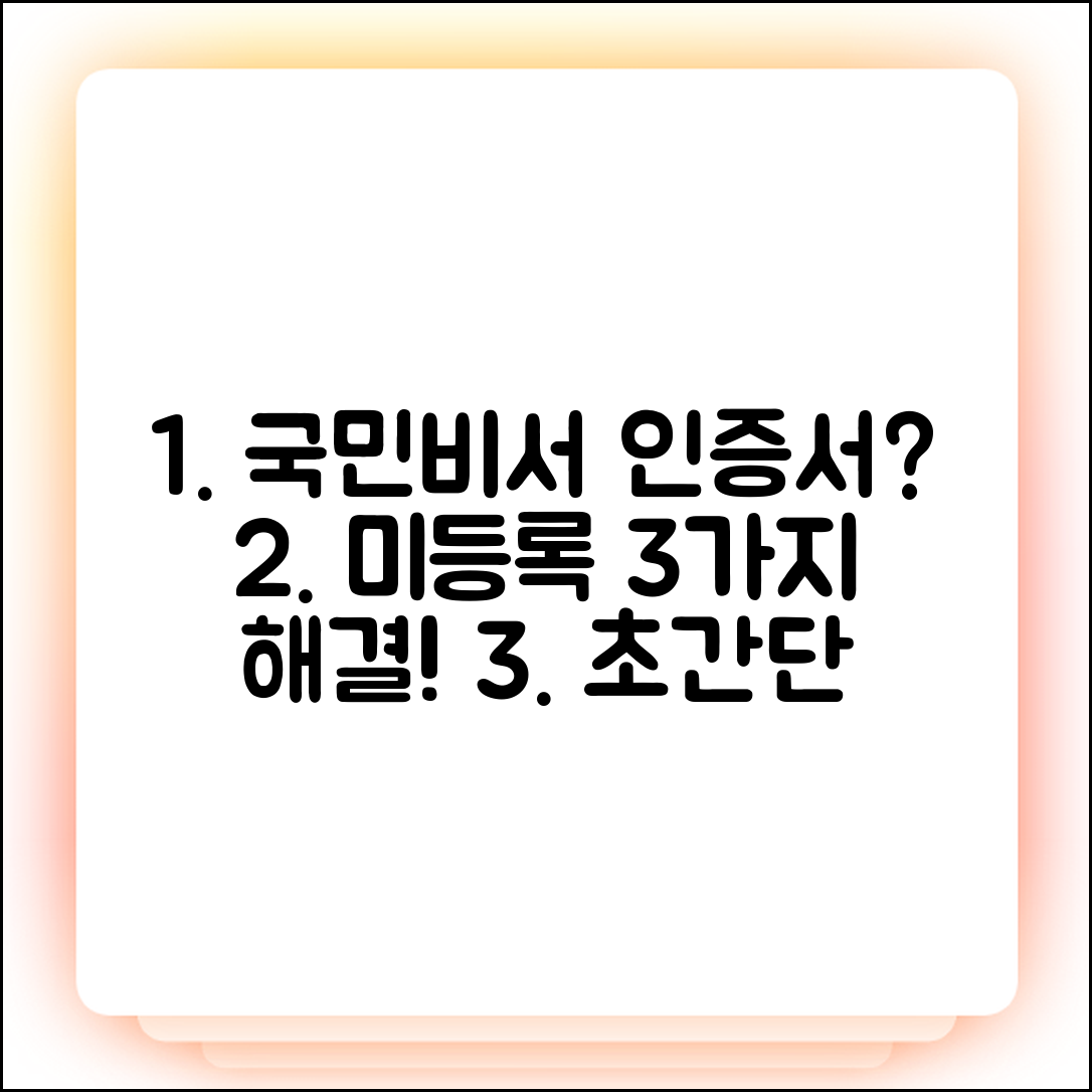 국민비서 공동인증서 미등록? 3가지 해결법!