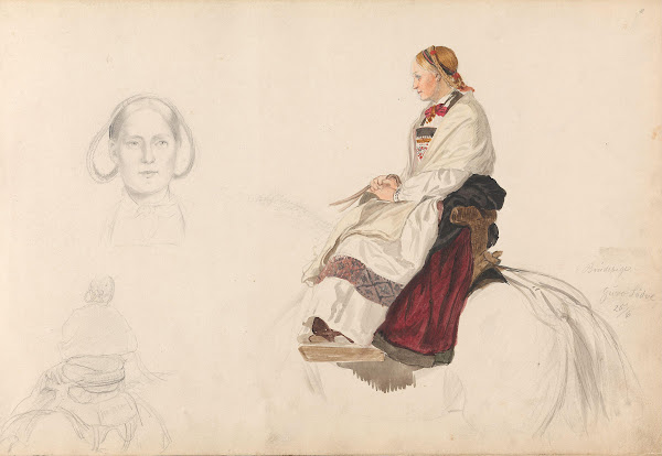 Brudepike Guro Lødve Vossevangen 1855
